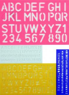 Lettering Guide 4 pc Combo Set Stencil Template ~ ALPHABET & NUMBERS