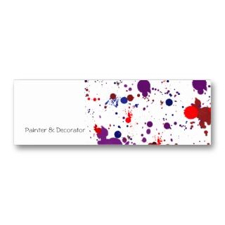 Paint Splatter , Painter & Decorator Business Card