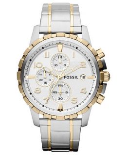 Fossil Watch, Mens Chronograph Dean Two Tone Stainless Steel Bracelet