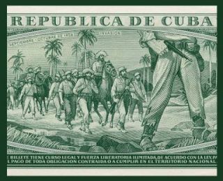 Pesos Banknote Cuba 1987 Antonio Maceo Invasion of 1958 Pick 103 UNC
