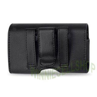 Leather Belt Clip Sideways Case for Samsung Galaxy Note 2 II SPH L900