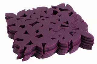 Features of Make My Day Gorgeous Silicone Coasters, Purple, Set of 6