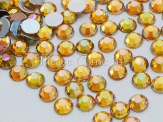 10,000 pieces of 4mm flat back AB Maize rhinestone with 8 faceted