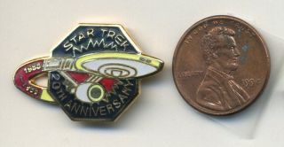 pin issued by the now defunct lincoln enterprises run by majel barrett