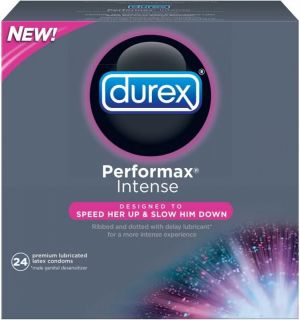 Durex Performax Intense (Ribbed & Dotted)   24 Pack (24 Condoms total)