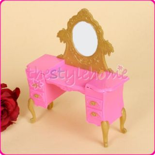 Bedroom Furniture Dressing Makeup Table for Barbie Detachable