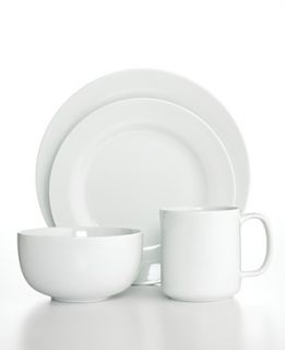 The Cellar Dinnerware, Whiteware Rim Collection