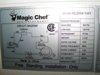 Magic Chef MCBR445W1 4.4 cu. ft. Compact Refrigerator local pickup