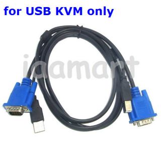 USB KVM VGA Cable Male to Male 135cm