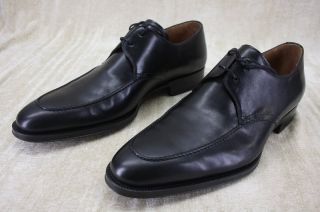 Magnanni Mens Basilio Black Leather Apron Toe Oxford Lace Up Shoes