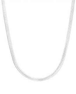 14k White Gold Necklace, 20 Flat Herringbone Chain   Necklaces