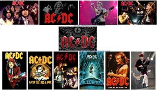 Lot of 11 Classic AC/DC Rock Music Band Fridge Magnet Gift