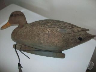 Vtg Lot 2 Mallard Duck Decoy Inflatable Rubber with Weights