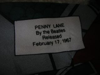 THE BEATLES Penny Lane Mens 100% Silk Urban Street Scene