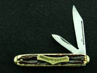 Vintage USA Mammoth Cave Ad Stag Pocket Pen Knife Hunting Vintage