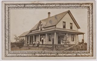 1910 RPPC Home at Manistee MI Michigan 1