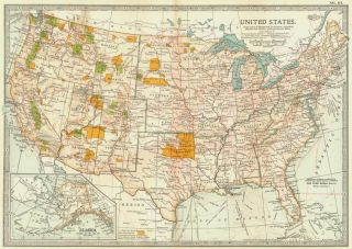 Title of map United States of America; Inset map of Alaska