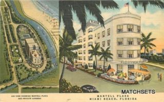 Miami Beach Florida Mantell Plaza Linen Curt Teich Co Postcard