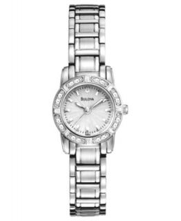 Bulova Watch, Womens Dress Diamond Accent Stainless Steel Bracelet