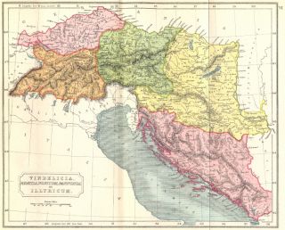 Title of map Vindelicia, Rhaetia, Noricum, Pannonia et Illyricum