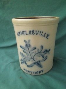Maple City Pottery Nicholasville Kentucky Floral Decorative Cobalt
