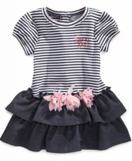 GUESS Baby Dress, Baby Girls Ruffle Denim Dress   Kids