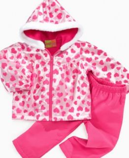 Penelope Mack Baby Set, Baby Girls Striped Polar Fleece Jacket and