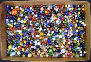 000 Antique Vintage Assorted Stunning Marbles