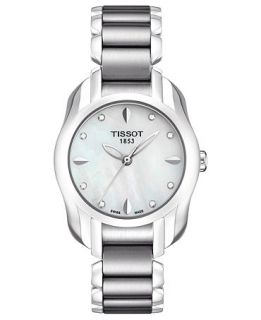 Tissot Watch, Womens Swiss T Wave Diamond Accent Stainless Steel