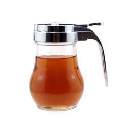 Maple Syrup or Honey Dispenser 14 oz Spring Loaded Glass Syrup Holder