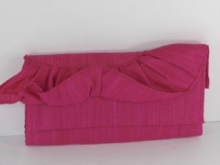 Mar Y Sol Pink Straw Gabriella Clutch Handbag Purse Authentic