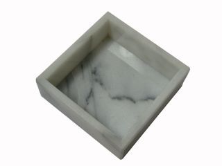 White Marble Jewelry Trinket Painted 4 x 1 1 2 Box Imprinted Edna