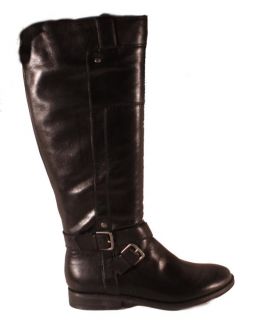 Marc Fisher Artful Black Leather Womens Knee High Riding Boots Size 7