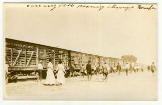 Real Photo Postcard Southern Pacific Railroad Train Marfa Texas