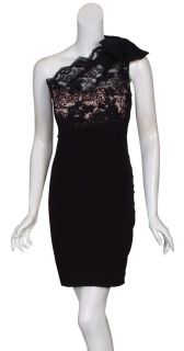 Marchesa Notte Sensational Black Lace Party Dress 10 New