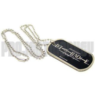 Death Note Dog Tag Ball Chain Necklace Anime Ryuk
