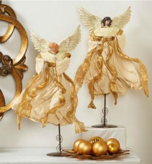 Mariah Carey Set of 2 Handpainted Holiday Angels with Stands