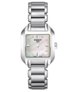Tissot Watch, Womens Swiss T10 Stainless Steel Bracelet 31x25mm
