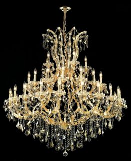 52 Maria Theresa Foyer Chandelier Golden Teak Crystal
