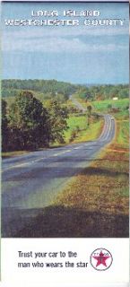 1965 Texaco Road Map Long Island Westchester County NY
