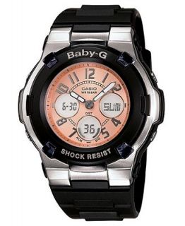 Baby G Watch, Womens Chronograph Black Resin Strap BGA110 1B