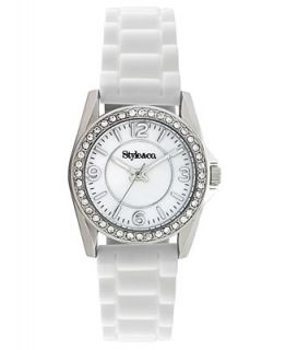 Style&co. Watch, Womens White Silicone Strap 32mm SC1312