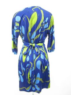 Mara Hoffman Blue Green Leaf Print Tunic Dress Sz S
