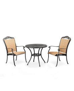 Beachmont Outdoor Patio Furniture, 3 Piece Set (32 Round Dining Table