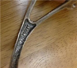 Heavy Vintage Sterling Silver Signed Artisan Frog Bracelet