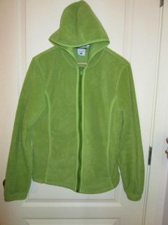 Columbia Womens Green Hoodie Fleece Jacket Size Large Used