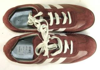 Marc Jacobs Mens M1930 Suede Leather Sneakers Shoes Burgundy Wine 11