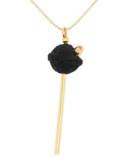 SIS by Simone I Smith 18k Gold Over Sterling Silver Necklace, Black