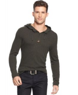 Armani Jeans Sweater, Shawl Collar Cotton Fleece Sweater
