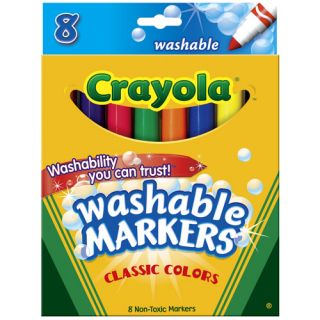 Crayola 58 7808 Washable Broad Line Markers Classic 8 Count New